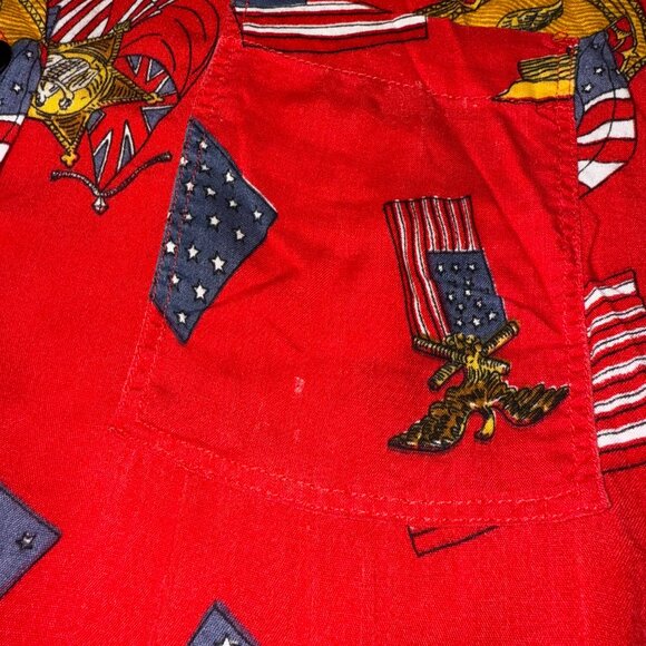 Separate Issue Vintage Men's America USA Patriotic Button-Down Short Sleeve Med - Picture 8 of 8